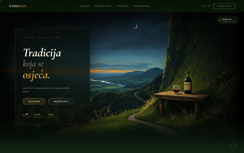 Naslovna stranica konobe Vinodol